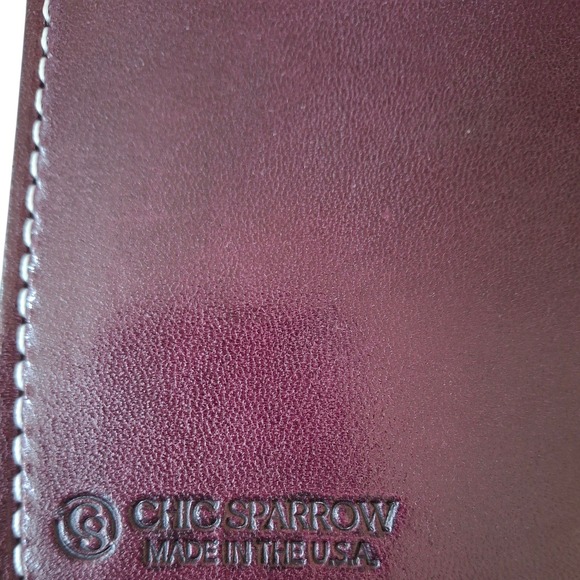 Chic Sparrow Maplewood Narrow Burgundy Leather Traveler's Notebook Cover - Picture 3 of 4